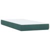 vidaXL Boxspring met matras en LED fluweel donkergroen 180x220 cm