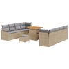 vidaXL Tuinbankenset 11 st Beige poly rattan