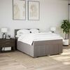 vidaXL Boxspring met matras stof taupe 140x190 cm