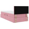 vidaXL Opbergbed met LED met matras met LED Roze 100 x 200 cm Fluweel