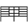 vidaXL Hoofdbord 186x4x104 cm massief grenenhout zwart