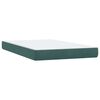 vidaXL Boxspring met matras en LED fluweel donkergroen 120x210 cm