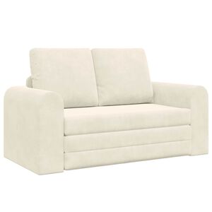 vidaXL Slaapbank Cr&egrave;me 148 x 71 x 83 cm Fluweel