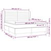 vidaXL Boxspring met matras fluweel zwart 180x200 cm