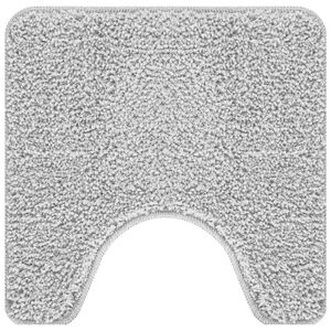 vidaXL Antislip Badmat met Toilet Cut Grijs 50 x 50 cm PP