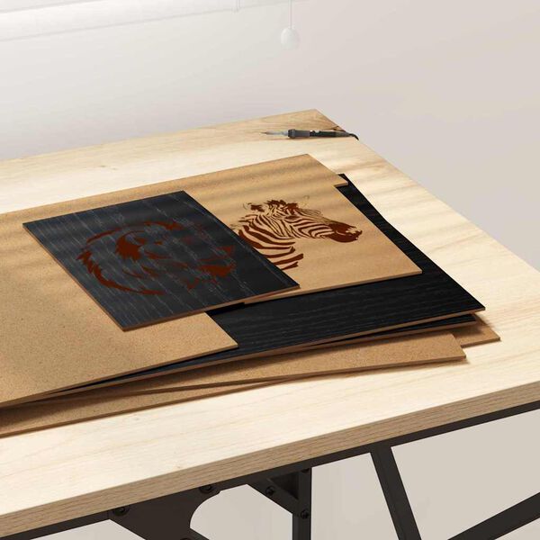 vidaXL Decorpanelen 50 pcs Zwart Eiken 30 x 42 x 0.27 cm Bewerkt hout