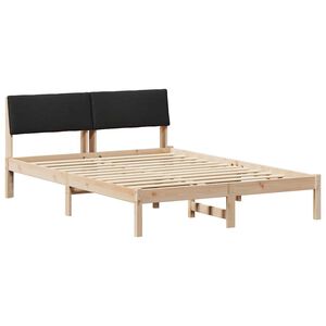 vidaXL Bedframe Bruin en zwart 160 x 200 cm Massief grenenhout
