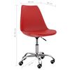 vidaXL Eetkamerstoelen 2 st kunstleer rood