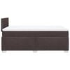 vidaXL Boxspring met matras stof donkerbruin 120x190 cm