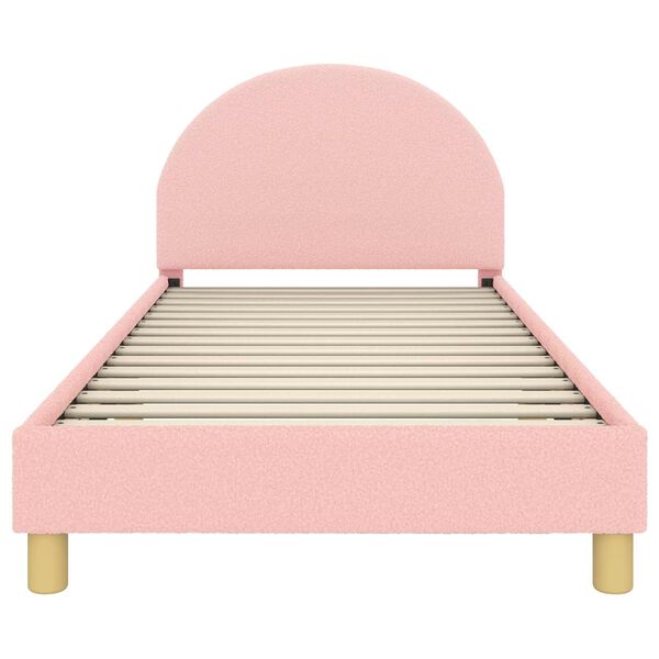 vidaXL Bedframe voor kinderen met hoofdbord Roze 90 x 190 cm
