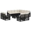 vidaXL Tuinbankenset 12 st Zwart en Cream Wit poly rattan