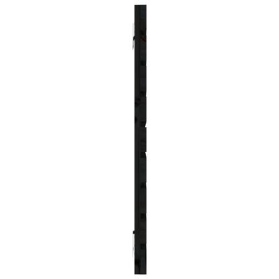 vidaXL Hoofdbord wandmontage 141x3x63 cm massief grenenhout zwart