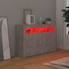 vidaXL Dressoir met LED-verlichting 116x30x75 cm betongrijs