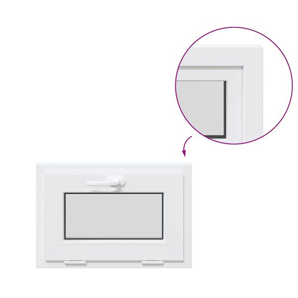 vidaXL Kelderraam RISOR 60x40 cm 2 glas kiepbaar wit