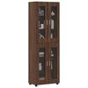 vidaXL Hoge kast FLORIN Bruin Eiken 60 x 35 x 182 cm Bewerkt hout