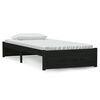 vidaXL Bedframe massief hout zwart 90x190 cm