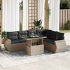 vidaXL 7-delige Loungeset met kussens poly rattan grijs