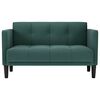 vidaXL Loveseat Bank Donkergroen 111 cm Stof