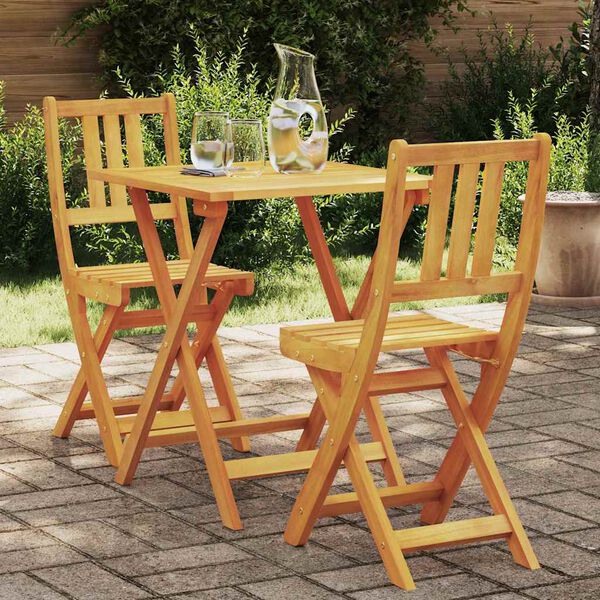 vidaXL Bistroset 3 pcs Olie naturel Massief Acaciahout
