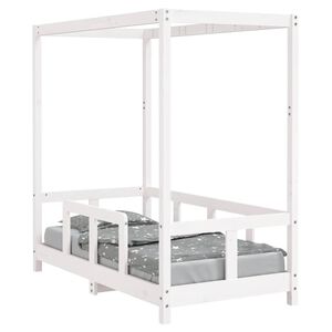 vidaXL Kinderbedframe 70x140 cm massief grenenhout wit