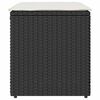 vidaXL Tuinkrukken met kussens 2 st 40x40x43 cm poly rattan zwart