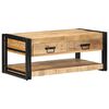 vidaXL Salontafel 90x50x38 cm massief ruw mangohout