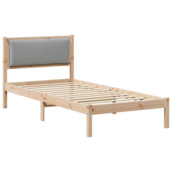 vidaXL Bedframe Lichtgrijs 100 x 200 cm Massief grenenhout
