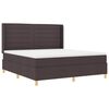 vidaXL Boxspringbed met matras met hoofdeinde Bruin 140 x 200 cm Stof