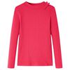 Kindershirt met lange mouwen 92 felroze