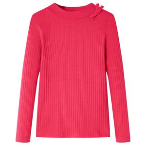 Kindershirt met lange mouwen 92 felroze
