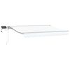 vidaXL Handmatige Luifelhouder met LED's Wit 3 x 2,5 m