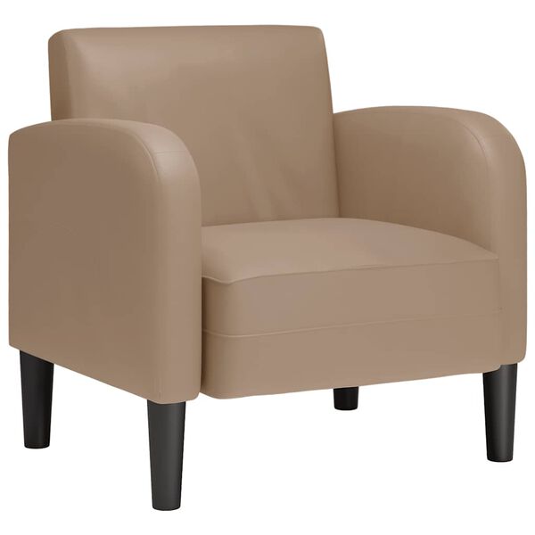 vidaXL Fauteuil met armleuningen Cappuccino 54 cm kunstleer