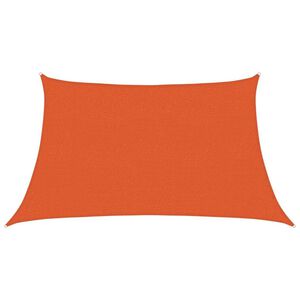 vidaXL Zonnezeil 160 g/m&sup2; trapezium 3/4x2 m HDPE oranje