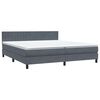 vidaXL Boxspring met matras fluweel donkergrijs 180x210 cm