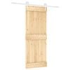 vidaXL Schuifdeur 80 x 210 cm Massief Grenenhout (Niet-Behandeld)