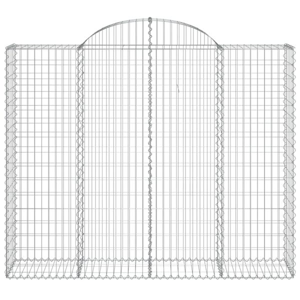 vidaXL Schanskorven 18 st gewelfd 200x50x160/180 cm ijzer