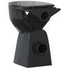 vidaXL Randloos Toilet 7 cm extra hoogte soft-close keramiek zwart