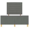 vidaXL Bedframe met hoofdeinde Donkergrijs 120 x 200 cm Stof