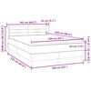 vidaXL Boxspring met matras fluweel donkerblauw 160x220 cm