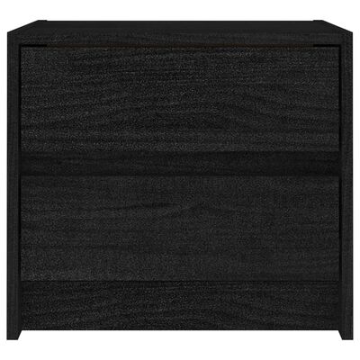 vidaXL Nachtkastje 40x30,5x35,5 cm massief grenenhout zwart