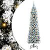vidaXL Kunstkerstboom met 300 LED Wit 210 cm PVC en Metaal en Plastic