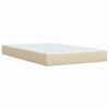 vidaXL Boxspring met matras stof crèmekleurig 120x190 cm