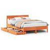 vidaXL Bedframe zonder matras massief grenenhout wasbruin 150x200 cm