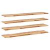 vidaXL Wandschappen 4 st zwevend olieafwerking 120x30x2 cm acaciahout