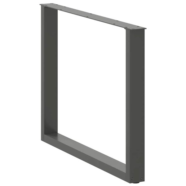 vidaXL Eettafelpoten 3 st U-vormig 100x(72-73) cm staal antraciet