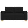 vidaXL Loveseat bank 160x77x82 cm stof zwart