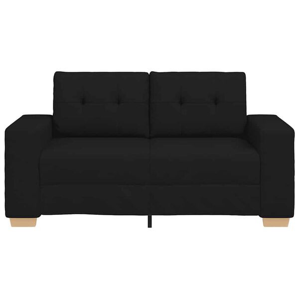 vidaXL Loveseat bank 160x77x82 cm stof zwart