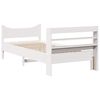 vidaXL Bedframe met hoofdbord massief grenenhout wit 75x190 cm