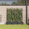 vidaXL Tuin Bloempot 3 pcs Zwart 120 x 40 x 125,5 cm Staal