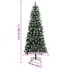 vidaXL Kunstkerstboom met 300 LED Groen 210 cm PVC en Plastic en Staal